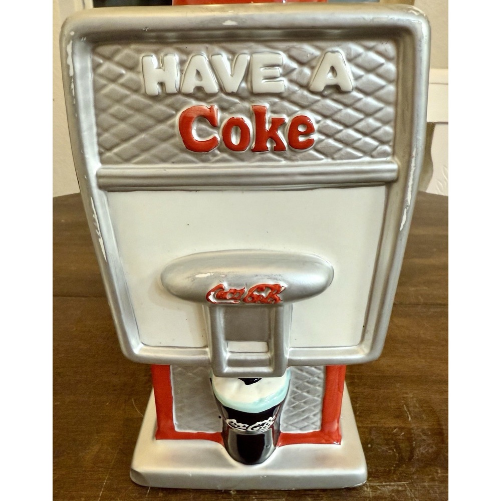 Retro Coca Cola Retro Soda Fountain Cookie Jar Ceramic Houston Harvest Gifts VTG